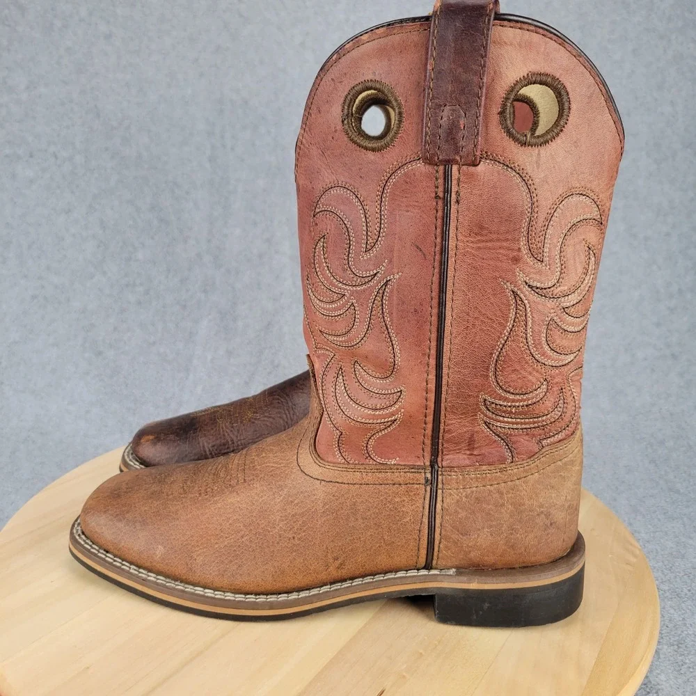 Cody James Western Boots Youth 6 Brown Leather Square Toe 43919 Y